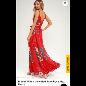 Lulus maxi skirt set size xs